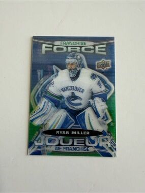 Ryan Miller Vancouver Canucks Upper Deck Franchise ForceHockey Card - Blue/Green